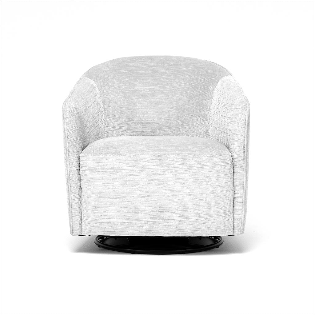 fabric accent chair with swivel base