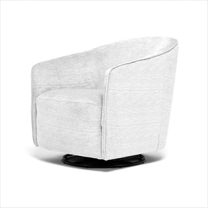 fabric accent chair with swivel base