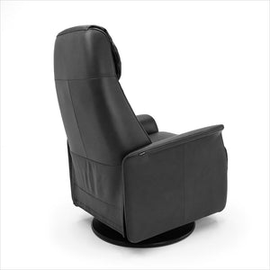 grey leather recliner