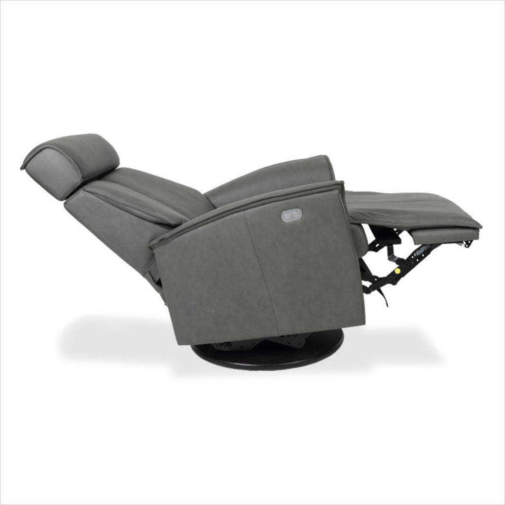 leather recliner with swivel base