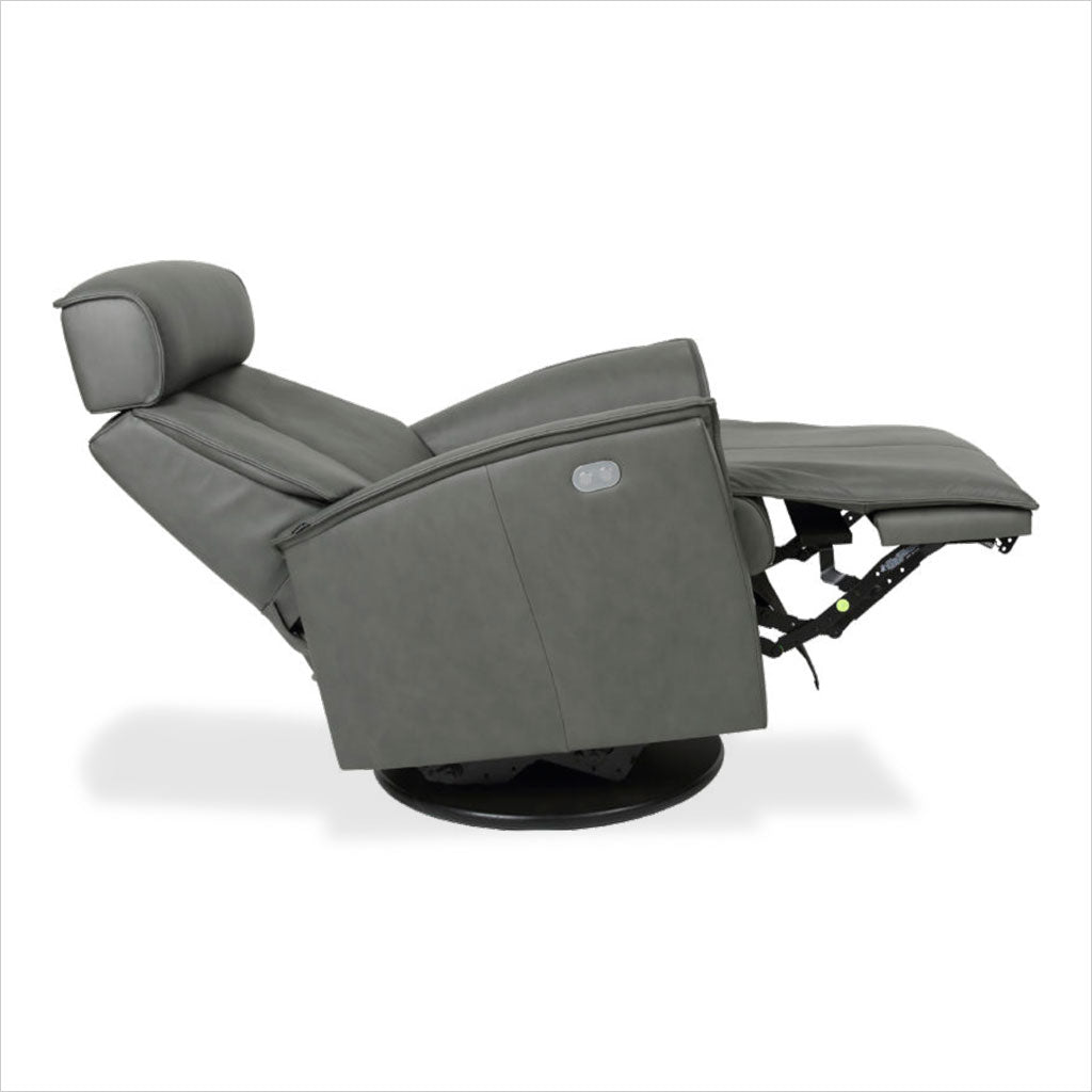 leather recliner with swivel base