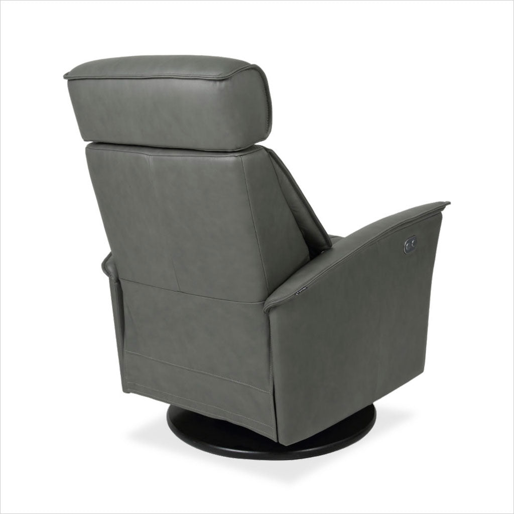 leather recliner with swivel base