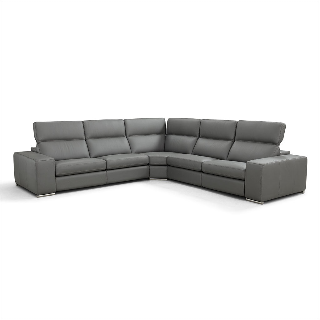 grey leather sectional