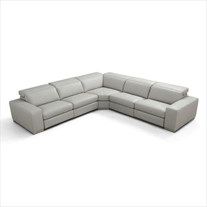 grey leather sectional
