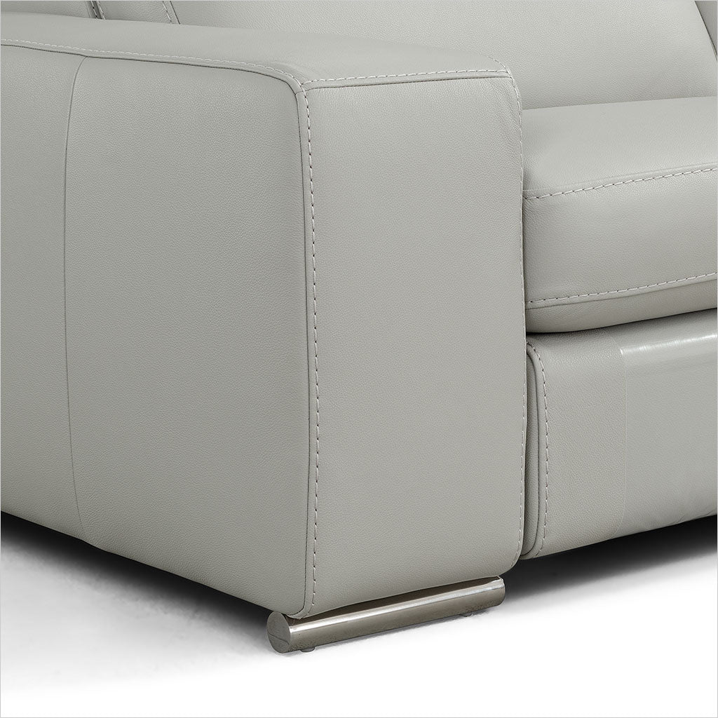 grey leather sectional