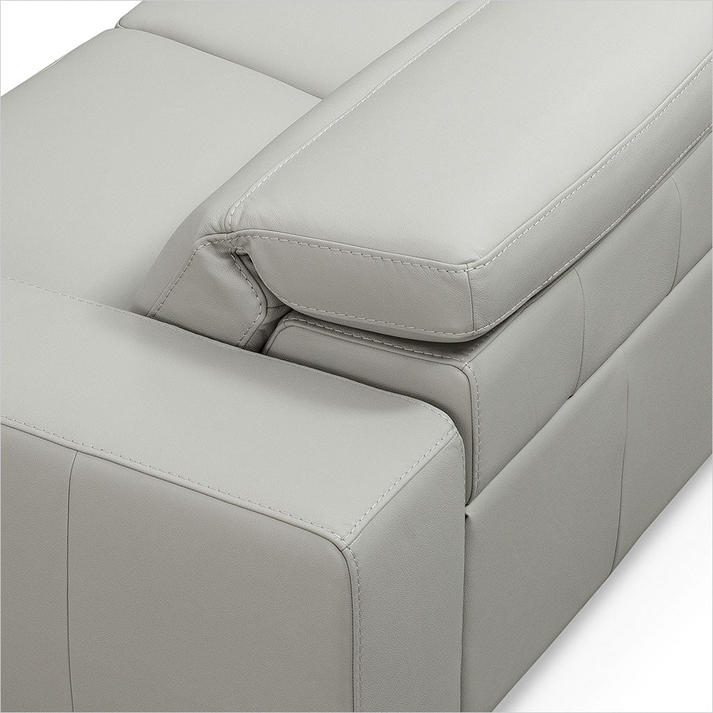 grey leather sectional