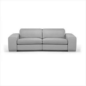 grey leather sofa