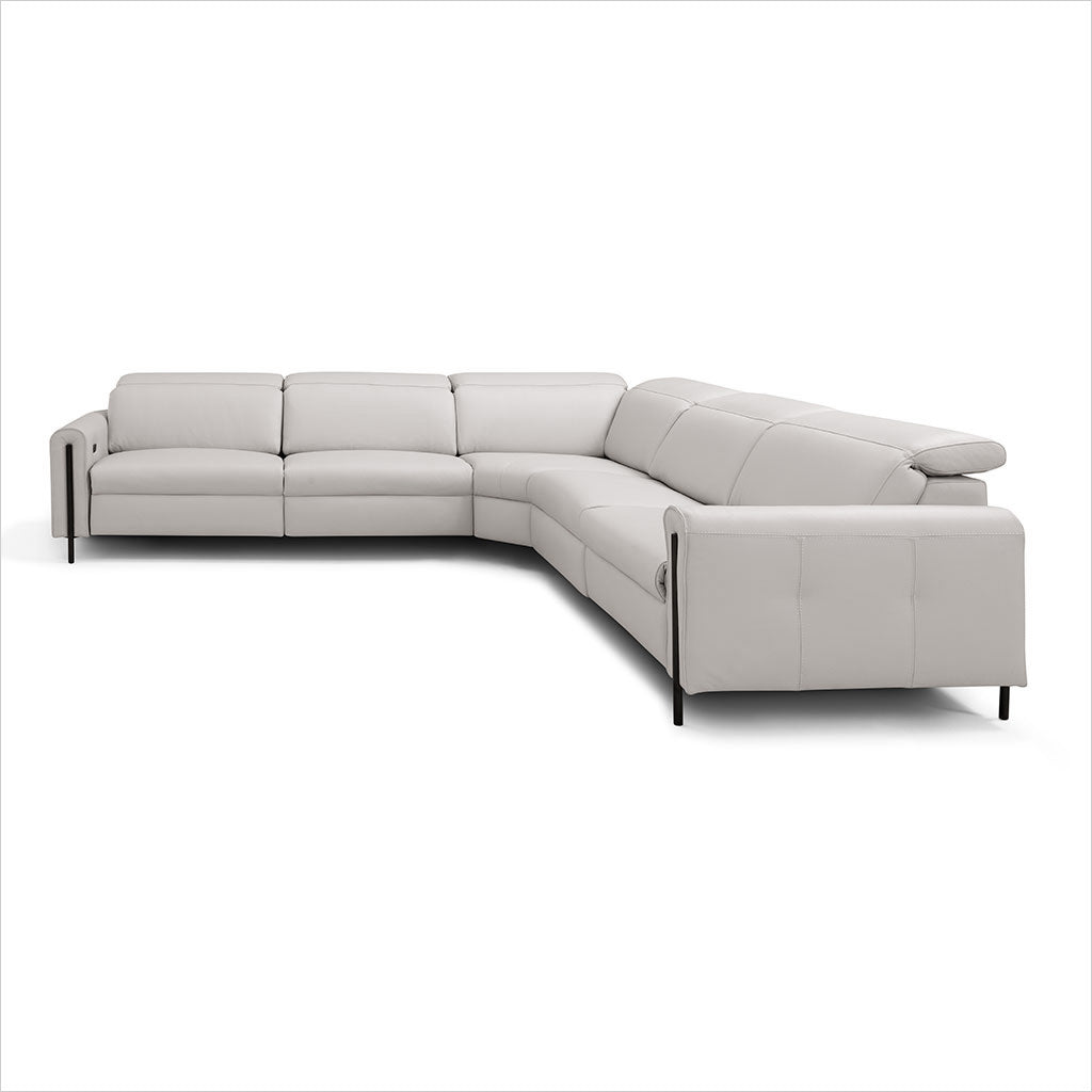 grey leather sectional