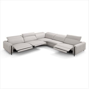 grey leather sectional