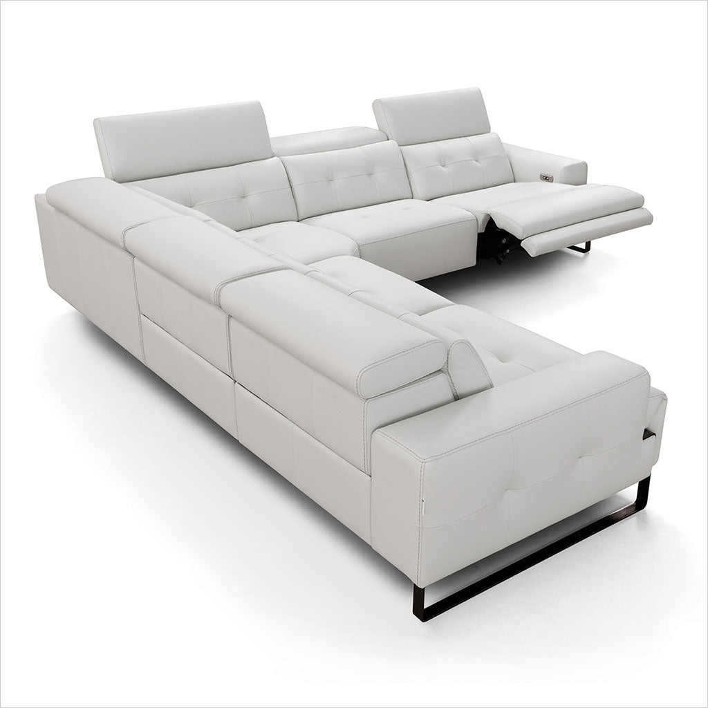 off-white leather sectional