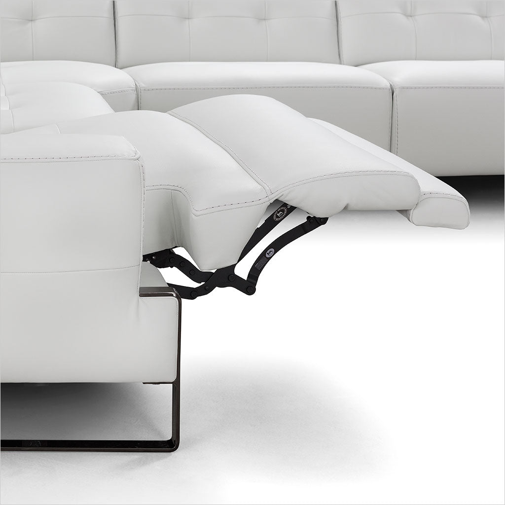 off-white leather sectional
