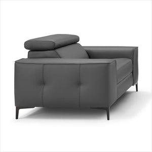dark grey leather reclining chair
