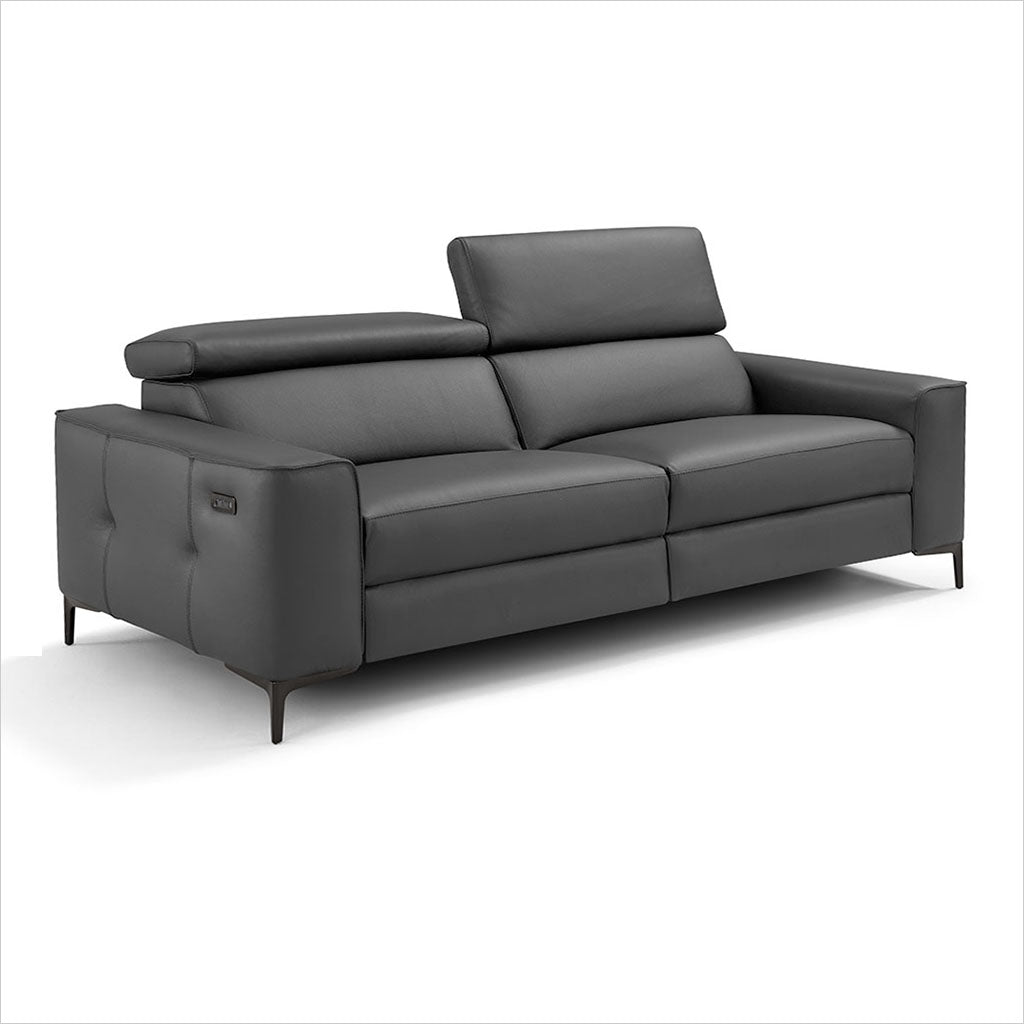 dark grey leather recliner sofa