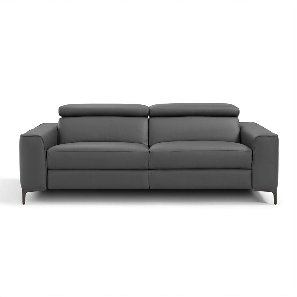 dark grey leather recliner sofa