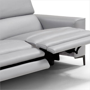light grey leather recliner sofa