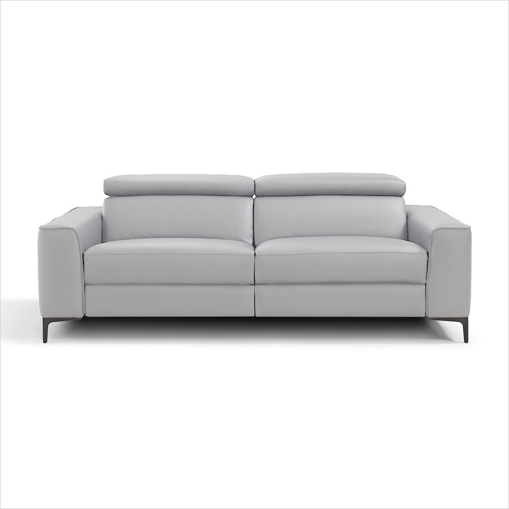 light grey leather recliner sofa