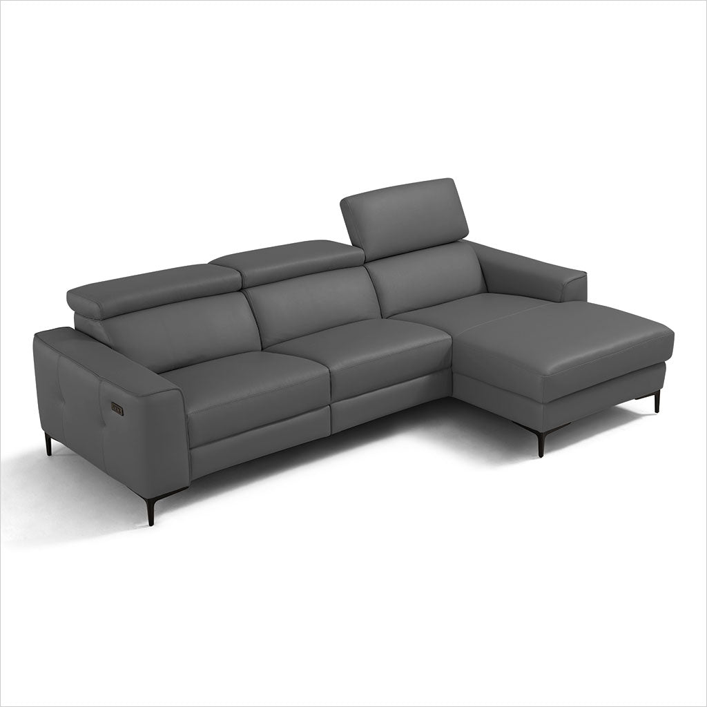 grey leather sectional
