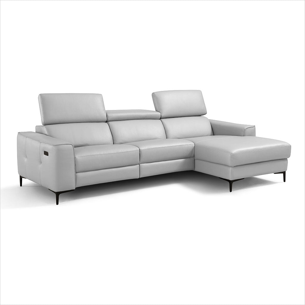 grey leather sectional