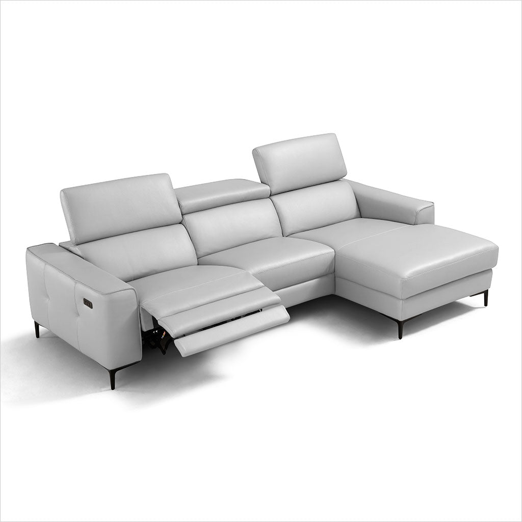 grey leather sectional