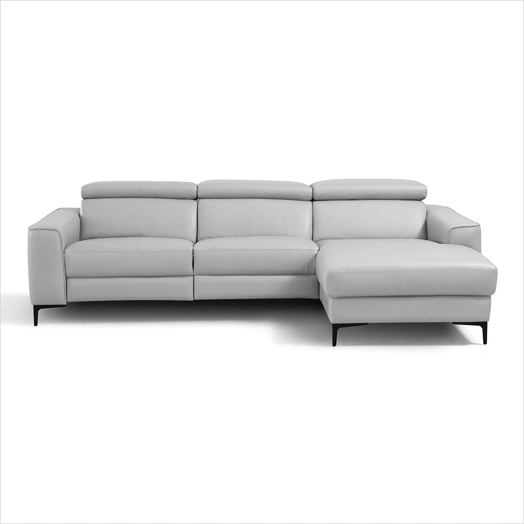 grey leather sectional
