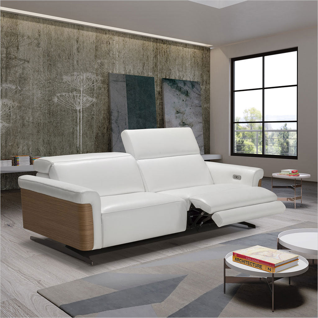 leather sofa with reclining seats