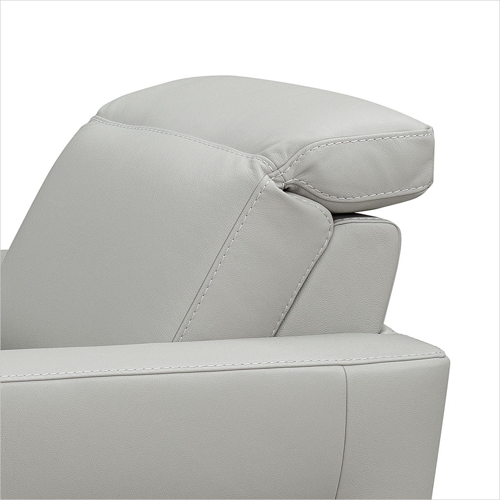 grey leather recliner chair