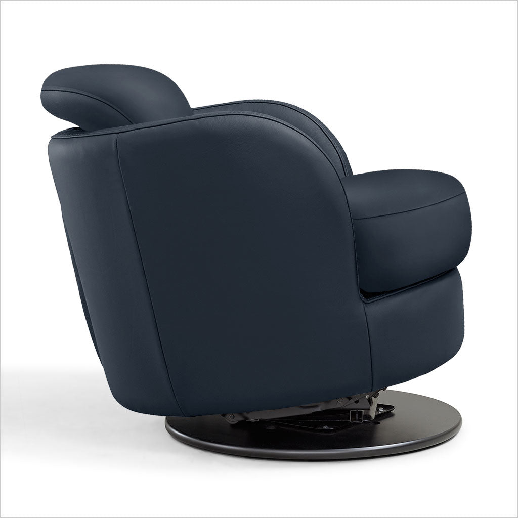 swivel armchair in leather