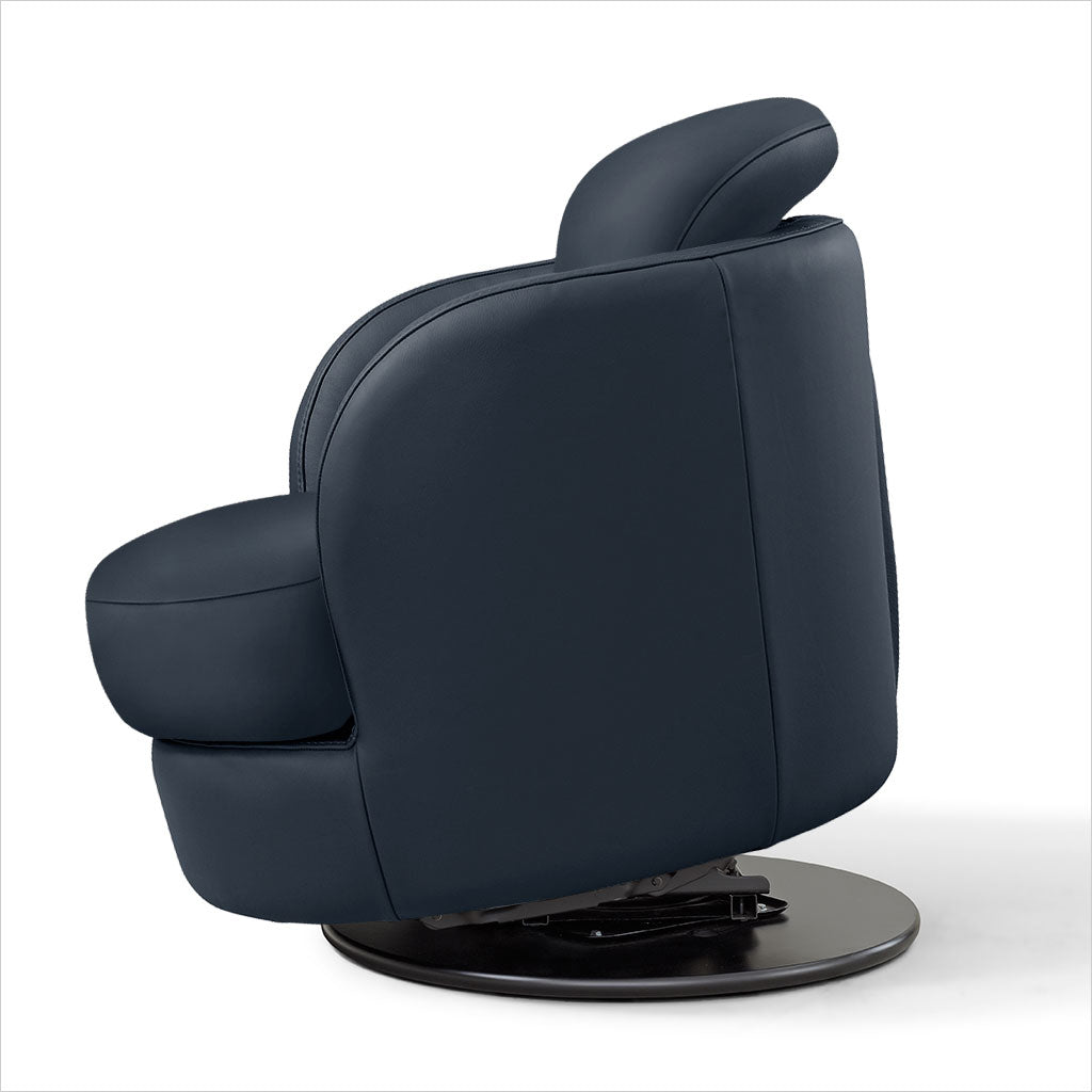 swivel armchair in leather
