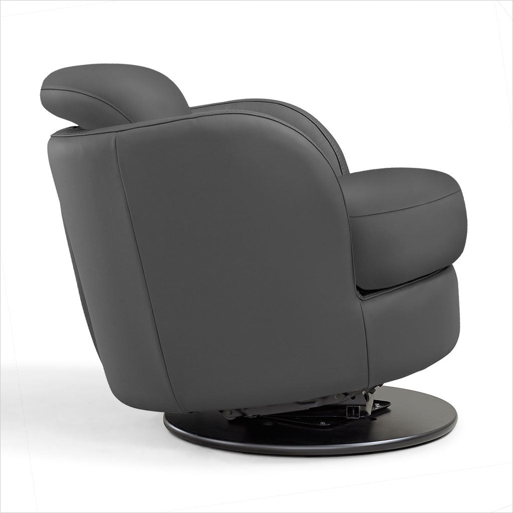 swivel armchair in leather
