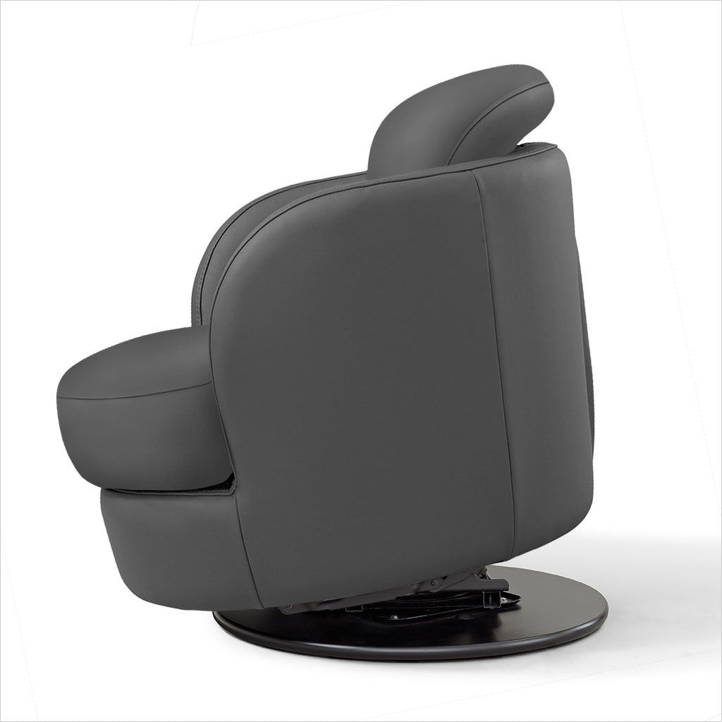 swivel armchair in leather