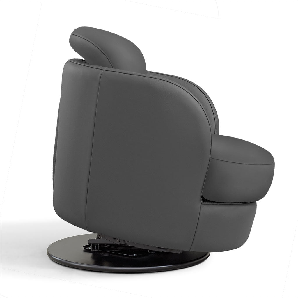 swivel armchair in leather