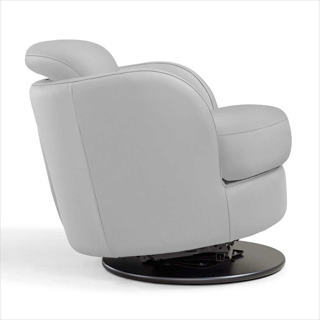 swivel armchair in leather