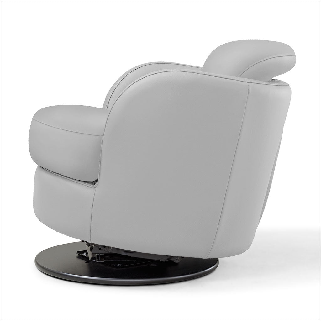 swivel armchair in leather