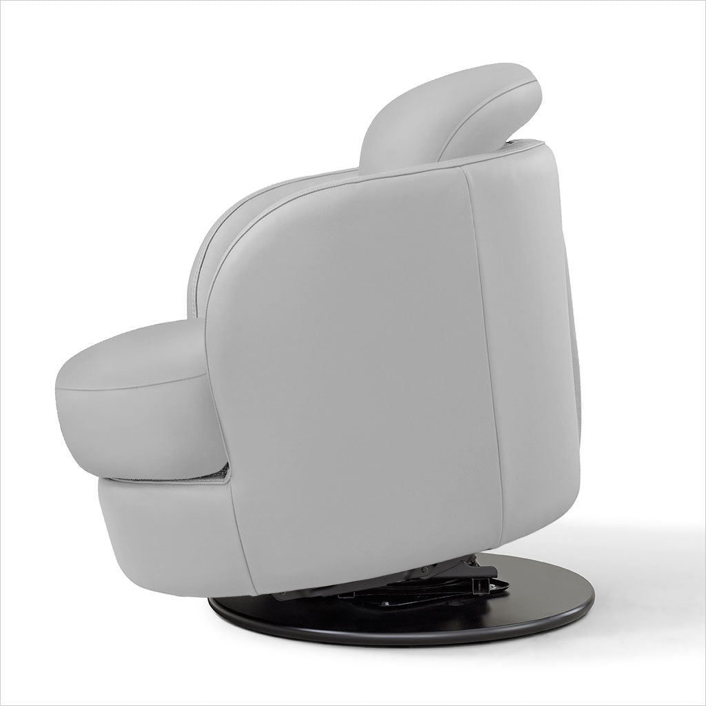 swivel armchair in leather