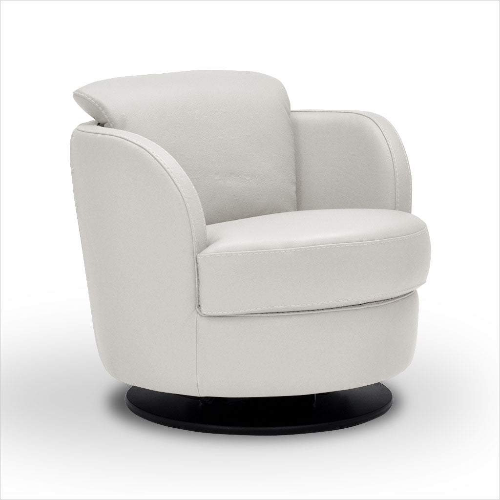 Furniture Contemporary Swivel Armchair Nora Fabric Lounge Modern