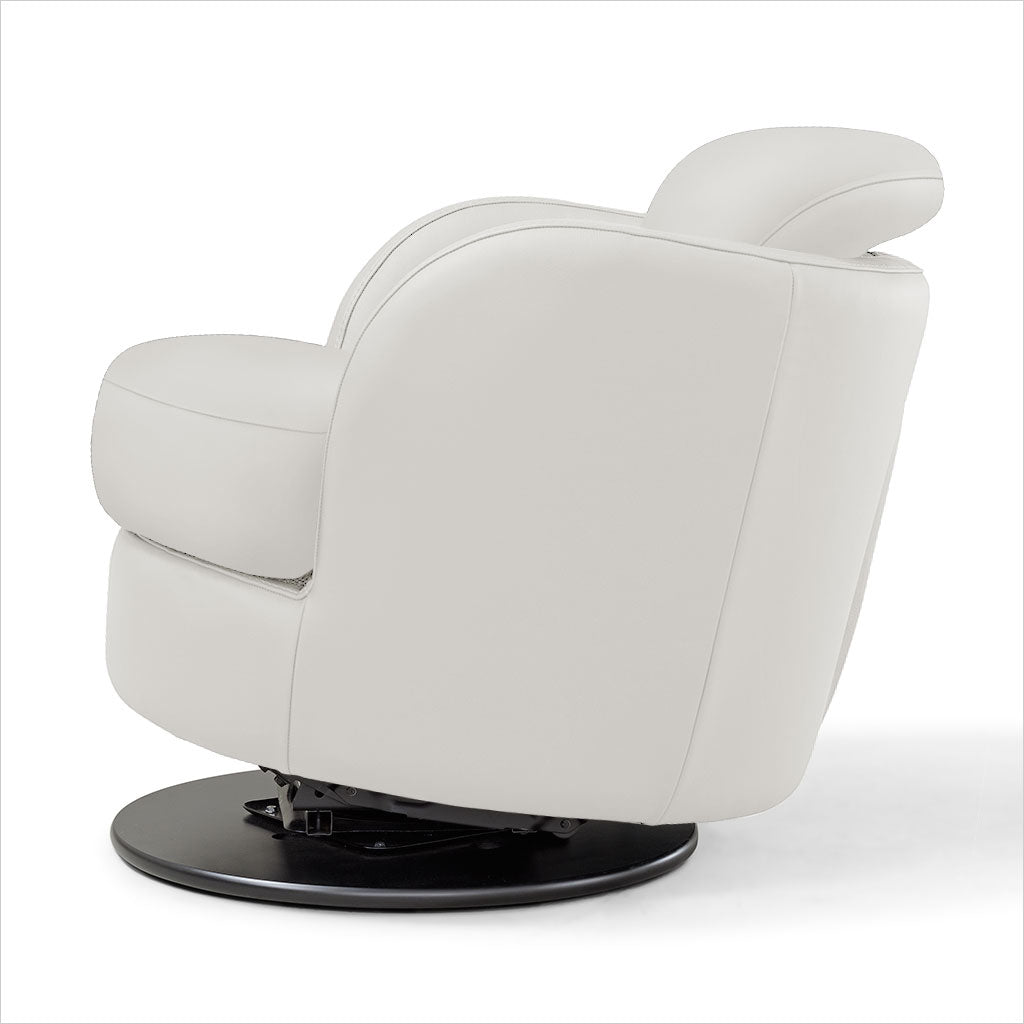 swivel armchair in leather