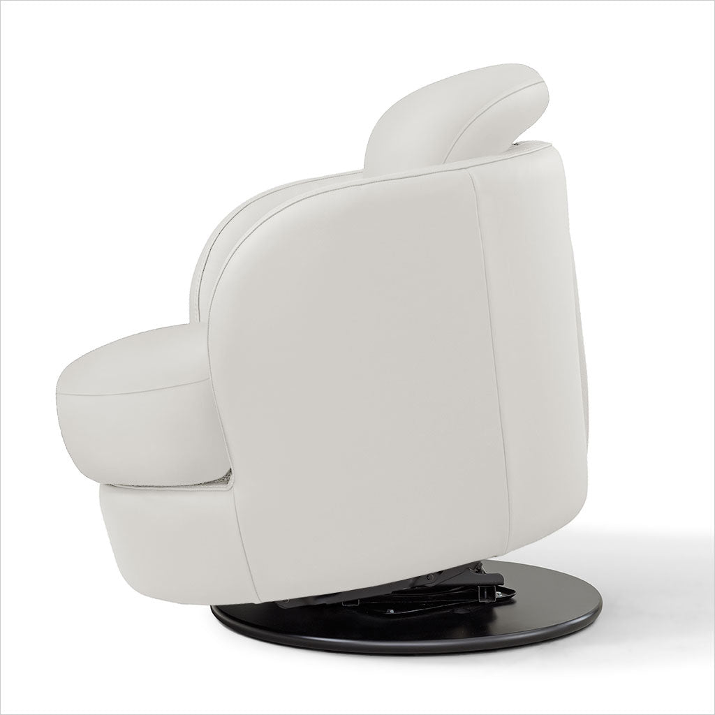 swivel armchair in leather