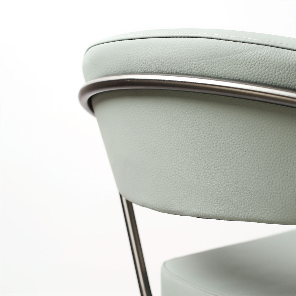 Abrazo Barstool - Grey-Blue w/ Gun Metal