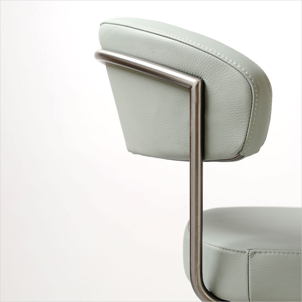 Abrazo Barstool - Grey-Blue w/ Gun Metal