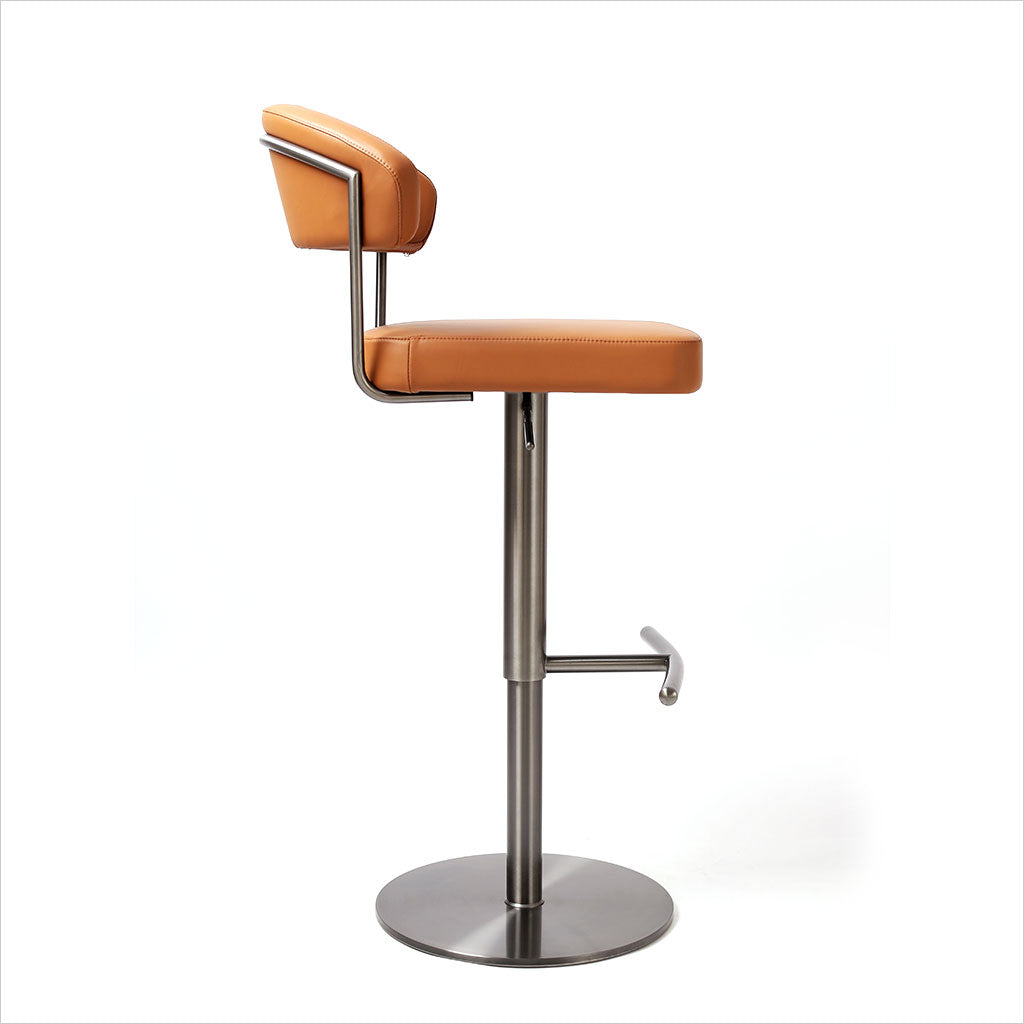 Abrazo Barstool - Sandy Brown w/ Gun Metal