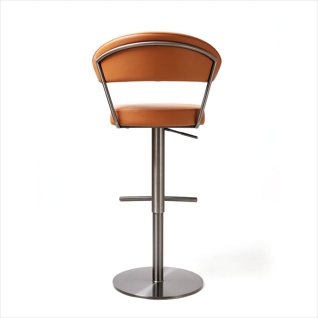 Abrazo Barstool - Sandy Brown w/ Gun Metal