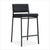 counter stool with leather seating and metal frame