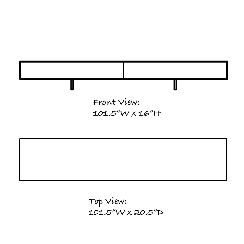 Echelon LSF TV Wall Unit - Noir