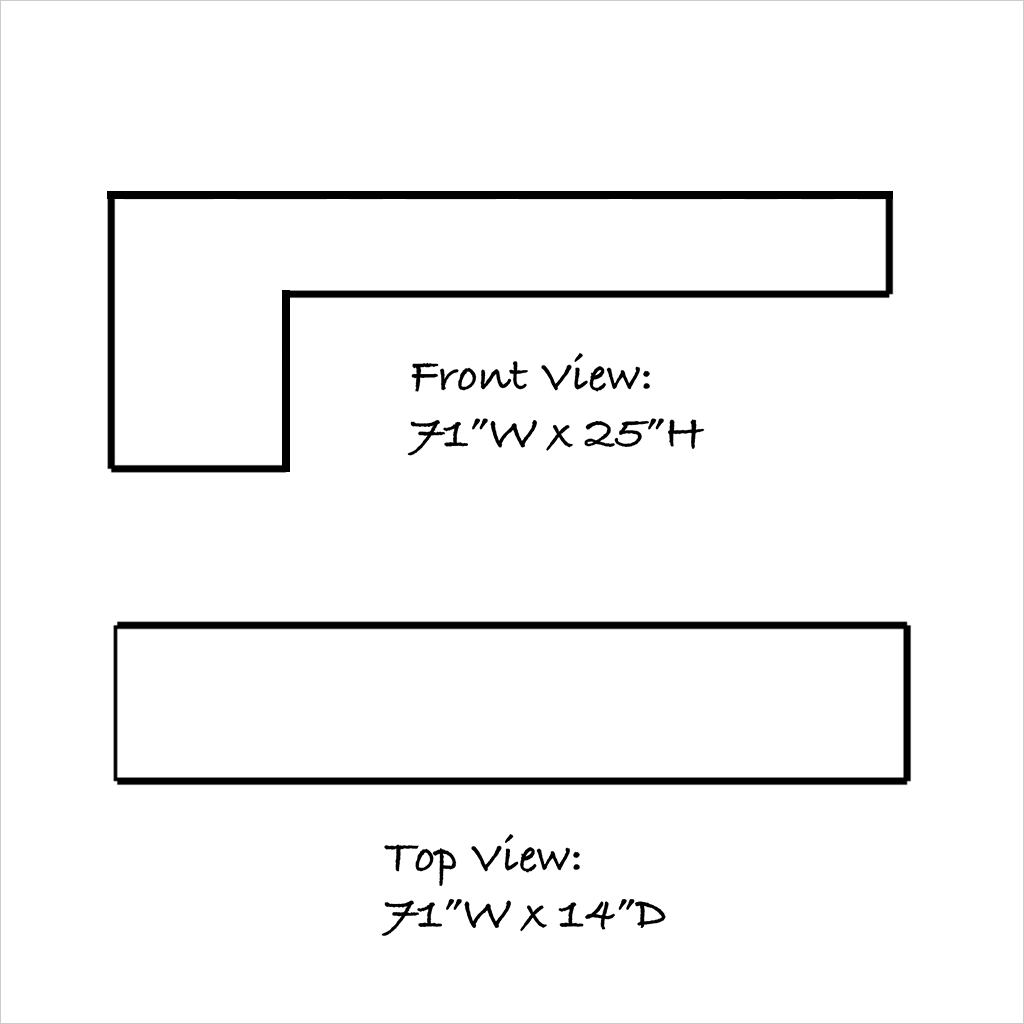 Echelon LSF TV Wall Unit - Bianco