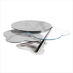 coffee table with synchronized tops