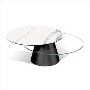 ceramic and glass coffee table