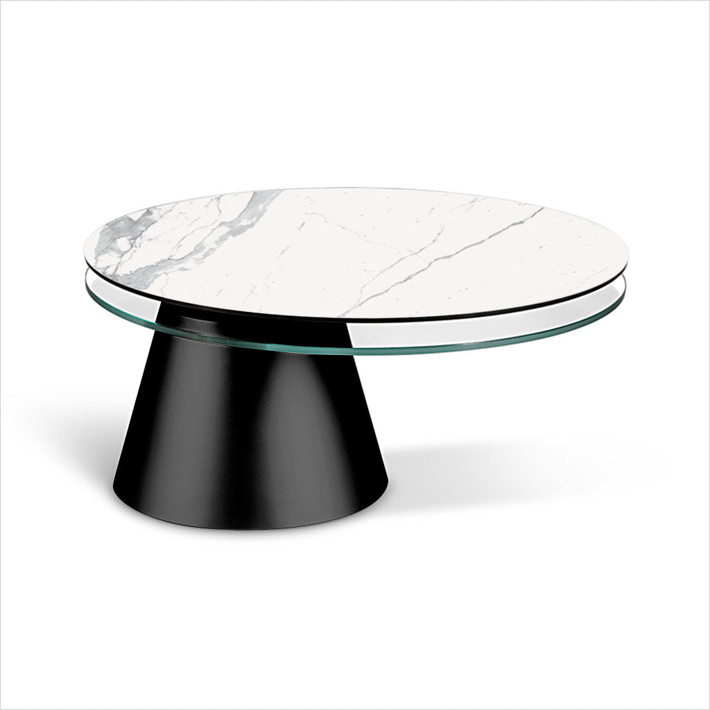 ceramic and glass coffee table