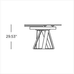 dining table with expandable top