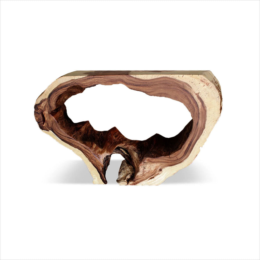 natural root console table