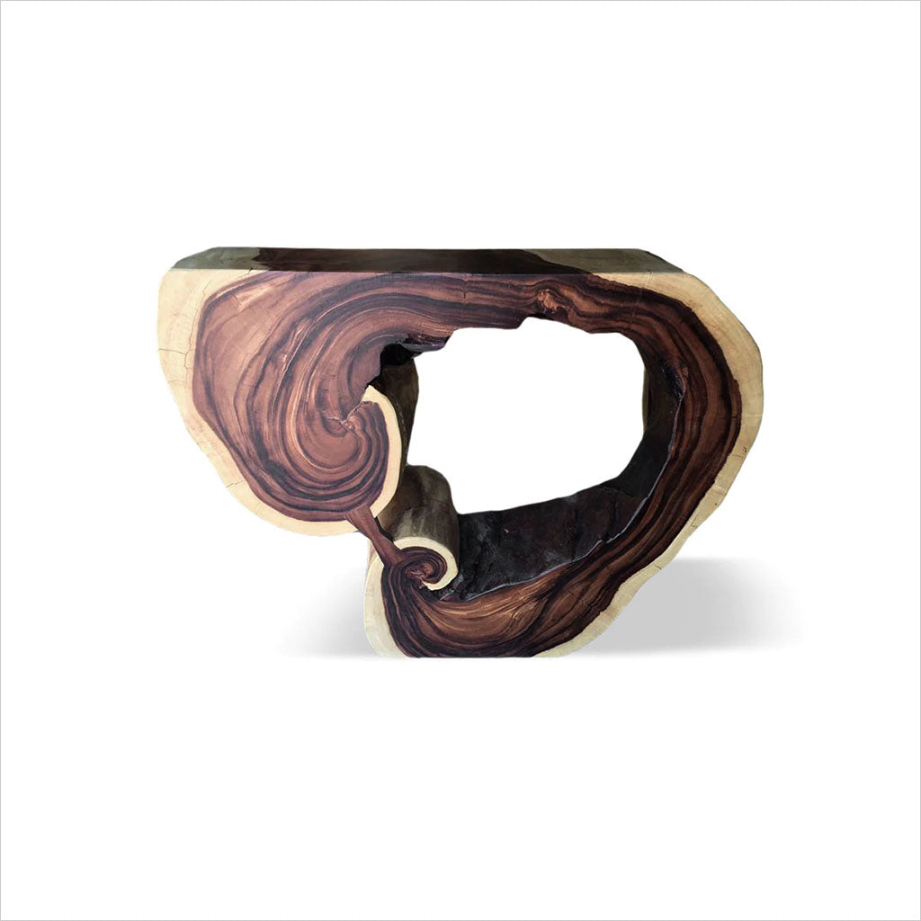 natural root console table
